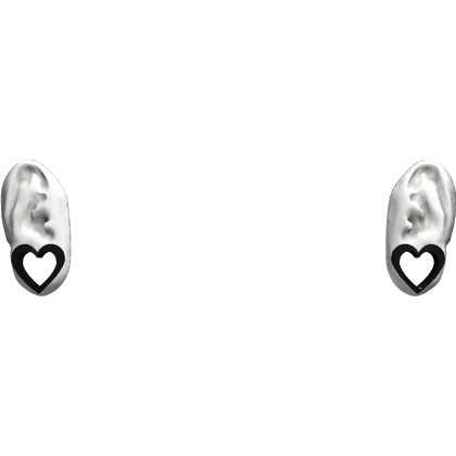 black heart plug ear gauges