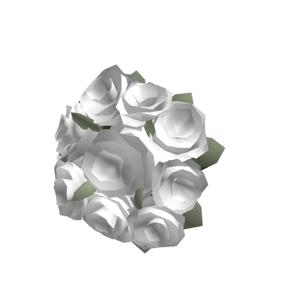 Holdable White Valentines Flower Bouquet