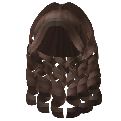 ♡ Brown Curly Baddie Ponytail