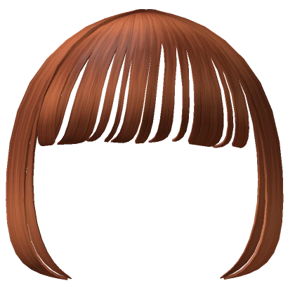 Thin Straight Bangs in Ginger