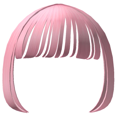 Thin Straight Bangs in Pink