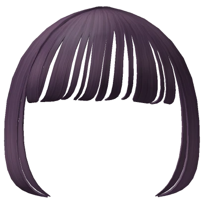 Thin Straight Bangs in Purple