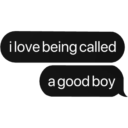 called a good boy text