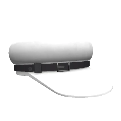 Trendy White Buckled Cap