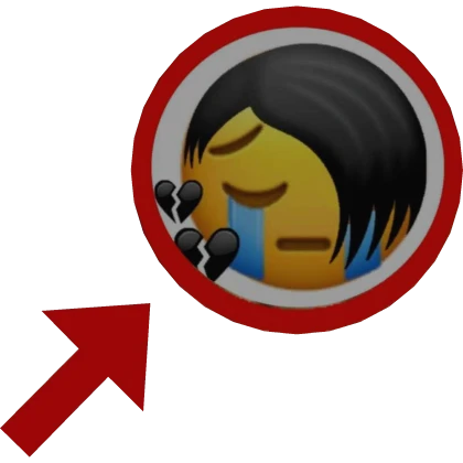 🖤 emo meme circle arrow red