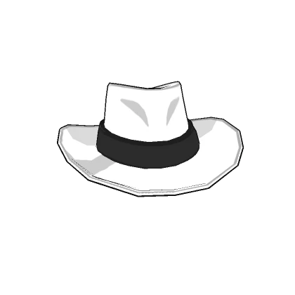 Cartoony white cowboy hat