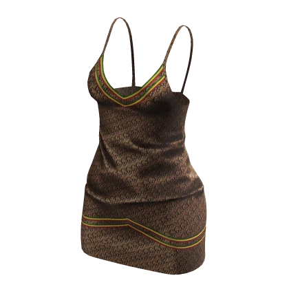 2005 Vintage Couture Slip Dress (Rasta)