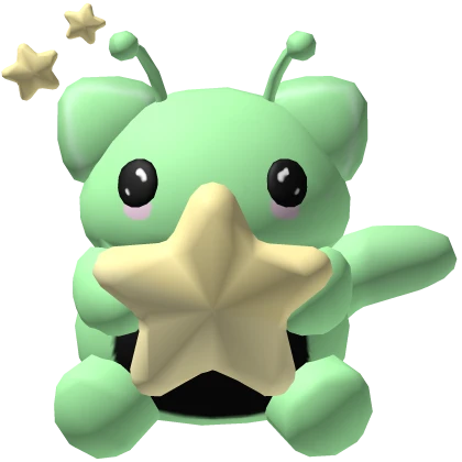 ꒰ ★ ꒱ cute green alien kitten with stars