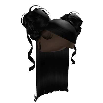 [SxZ] Sleek Half-Up Double Buns [Black]