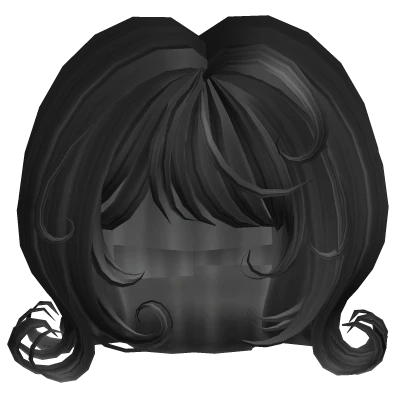 Kawaii black wispy bob [ black ] 