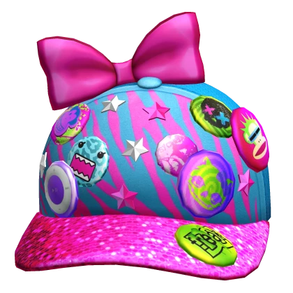 Harajuku Junk Cap Pink & Blue