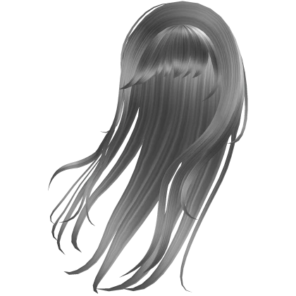 ♰ : wispy windy flowy emo hair - silver grey