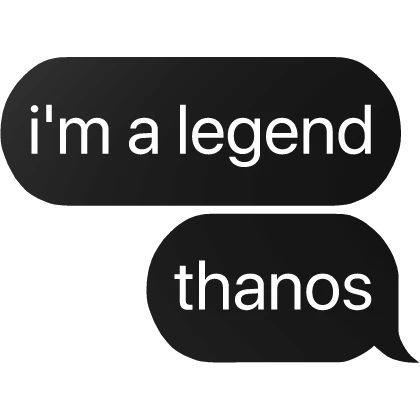 i'm a legend thanos squid game text