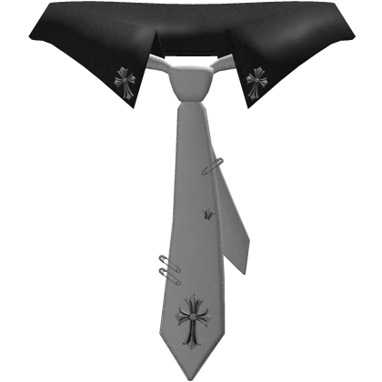 Emo Chrome Collar w/ Tie