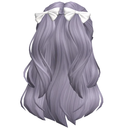Flowy Half Up Hair /w Bows (Lilac)