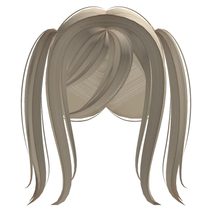 ୨୧ kawaii emo swept high pigtails in blonde