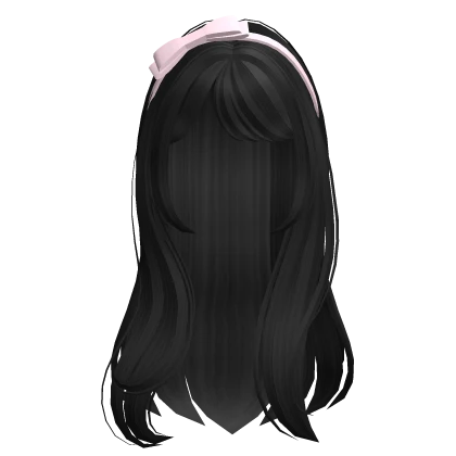 🤍 pretty swept beach waves + bow┊black