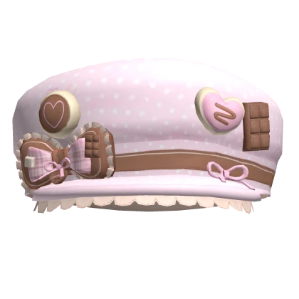 Cute pink pokidot and chocolate hat