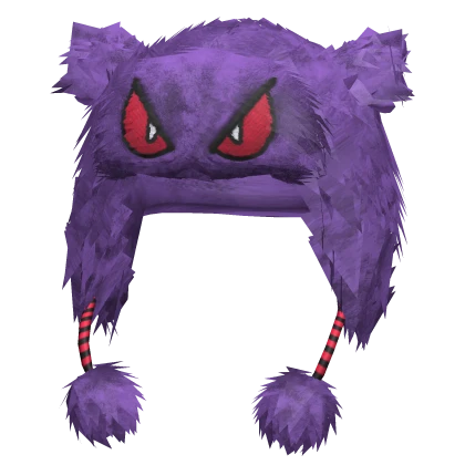 Red Eyed Cat Ushanka (Purple)