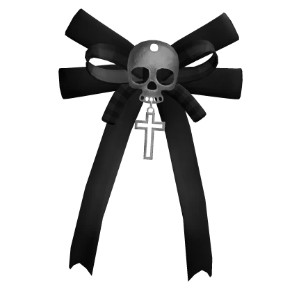 gothic harajuku black plaid skull cross bow vkei