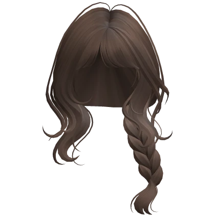 Brown Wavy Braided Ponytail