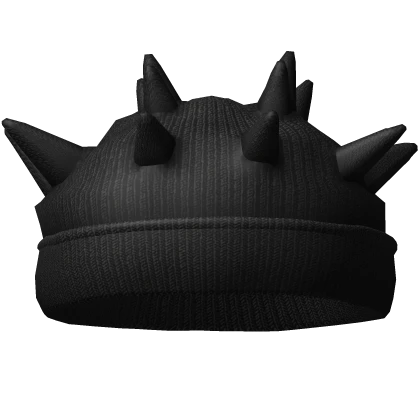 Black Spiked Punk Beanie