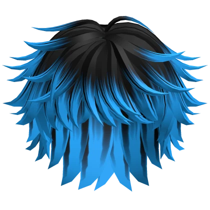 Black to Blue Messy Cool Boy Hair