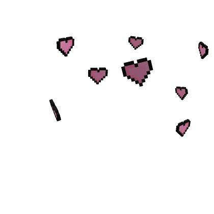 Pixel Pink Heart Particles