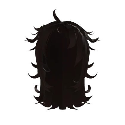 Fluffy flared out anime hair w/ curls - Brown