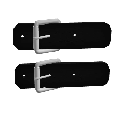 black emo belt hair clips