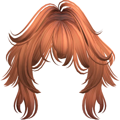 Cute Messy Anime Wolf Cut Bangs (Ginger)
