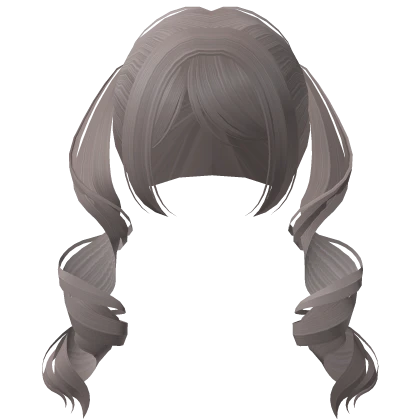 long low curled kawaii doll pigtails ash blonde