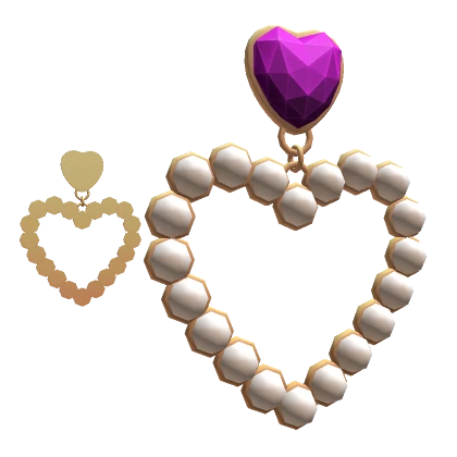 Purple Heart Pearl Earrings