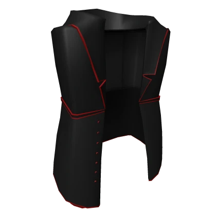 Red Lined 4 Panel Black Suit