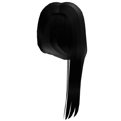 Black Middle Part Hair Side Swept