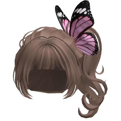 Anime Pink Butterfly Ponytail 🦋