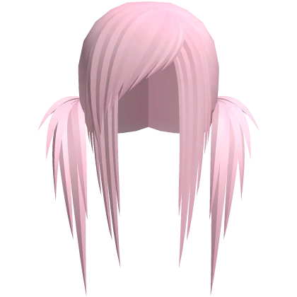 pink scene emo long choppy pigtails