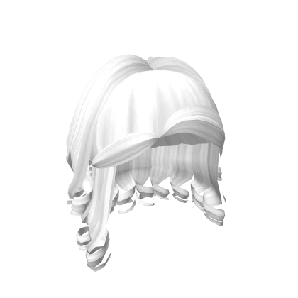 Half-Up Curly Y2K Hair White