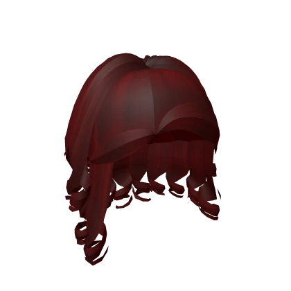 Half-Up Curly Y2K Hair Red