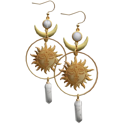 Boho Gold Sun Earrings