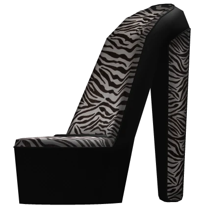 zebra high heel chair