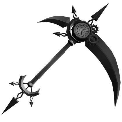 Black Timeless Clock Scythe