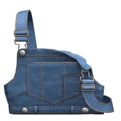 Denim Overalls Shoulder-Off Top 3.0 - Blue