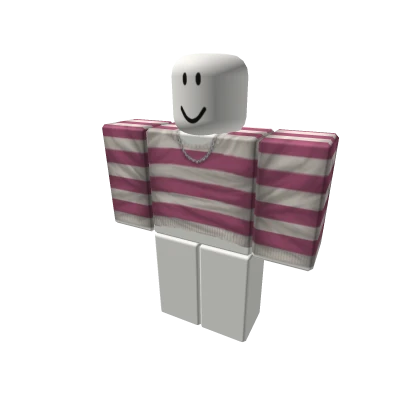 White shirt with pink stripes