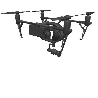 Drone Gray Hat Head Hover Robot Black