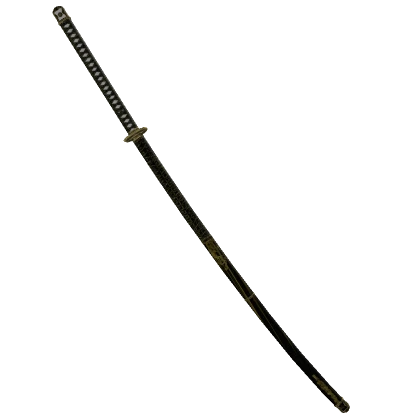 Sheathed Golden Katana Back