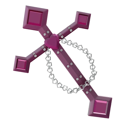 Pink and White Gothic Back Cross