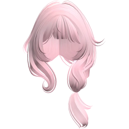 Cute Cottage Core Messy Fluffy Pigtail (Pink)