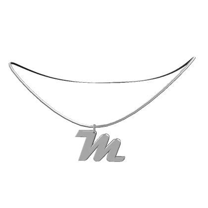 M: Initial Necklace (Silver)