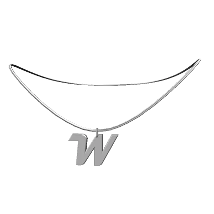 W: Initial Necklace (Silver)